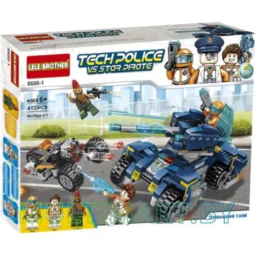 Конструктор Lele Brother 8600-1 Tech Police vs Star pirate (413 детали)